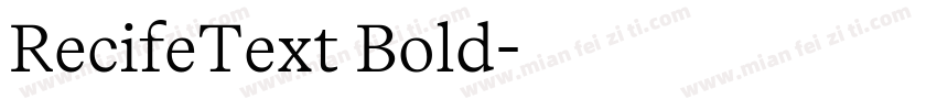 RecifeText Bold字体转换